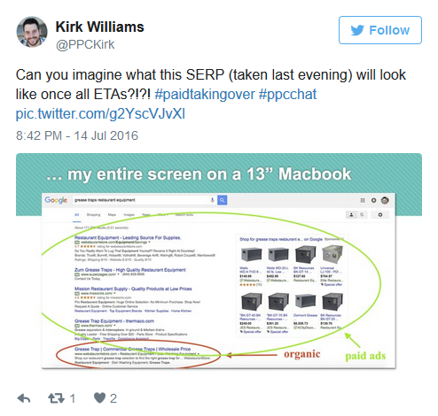 Can you imagine what this SERP (taken last evening) will look like once all ETAs?!?! 