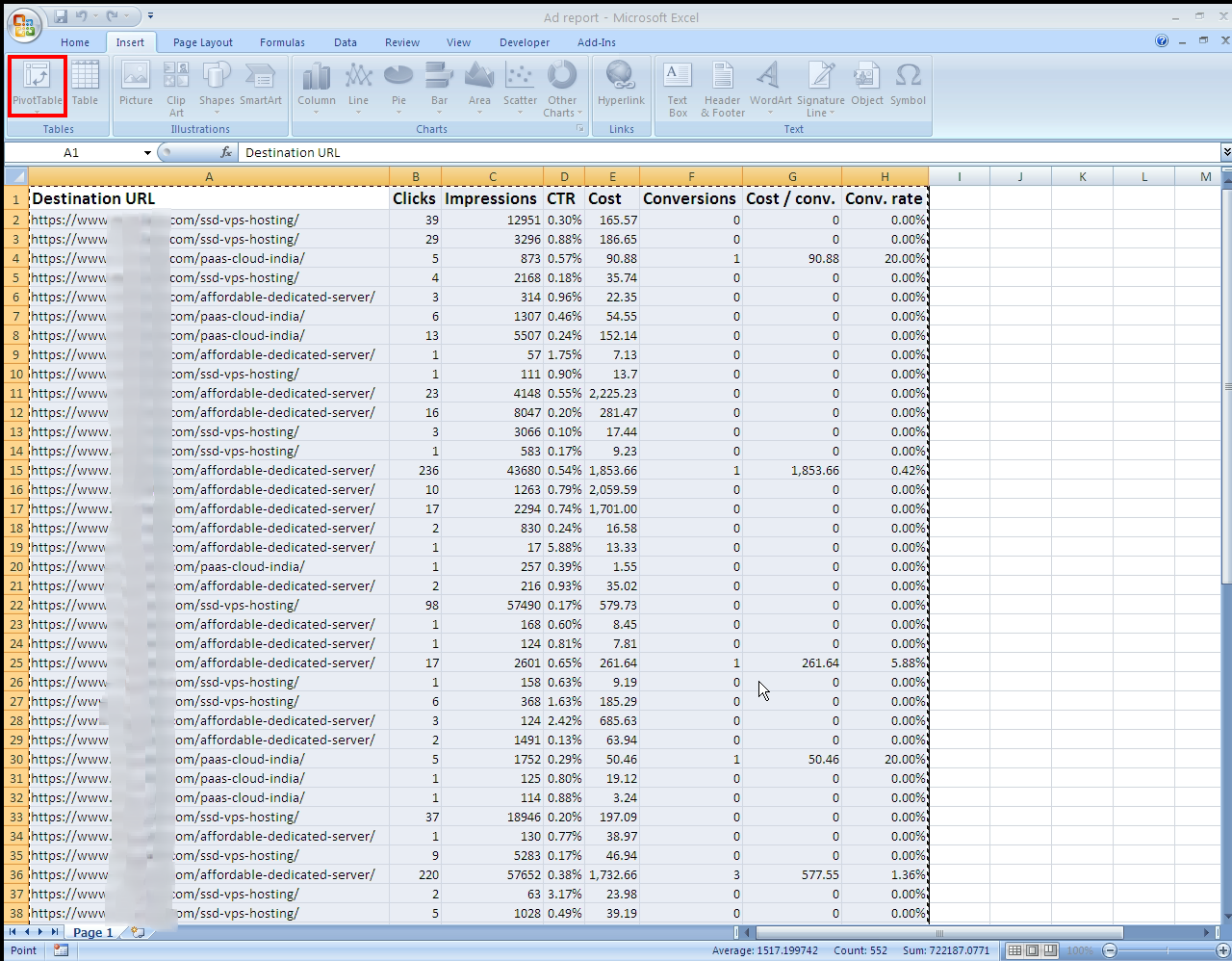 select pivot table select pivot table