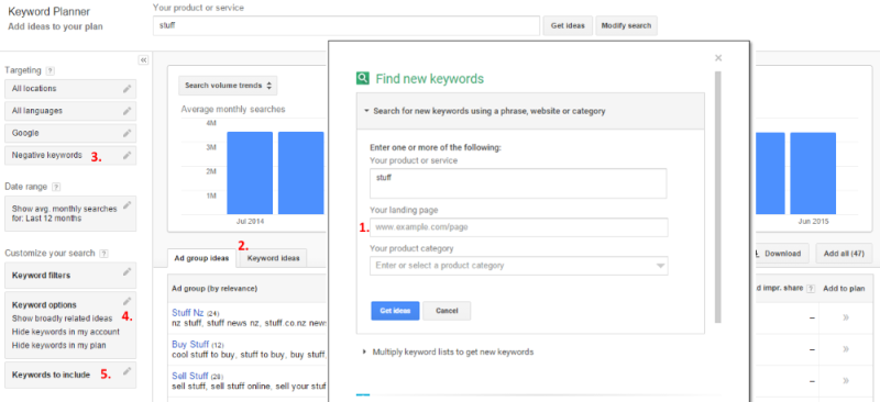 AdWords Keywords Planner