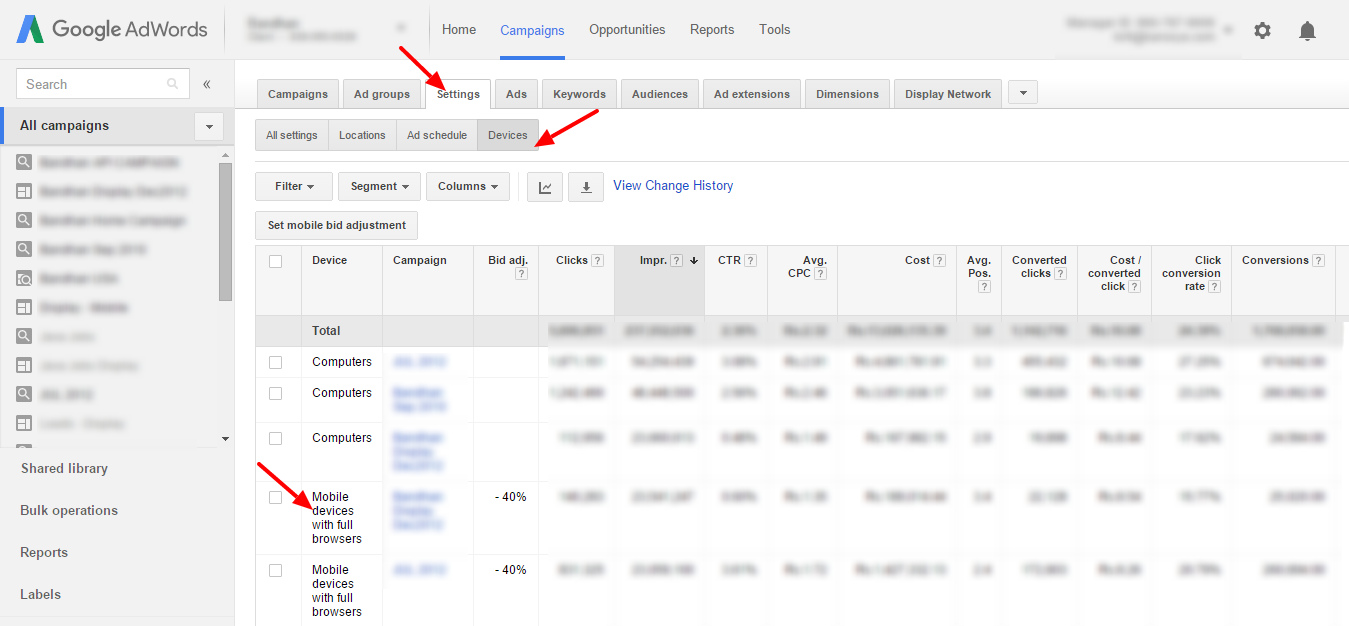 Mobile Bid Adjustment
