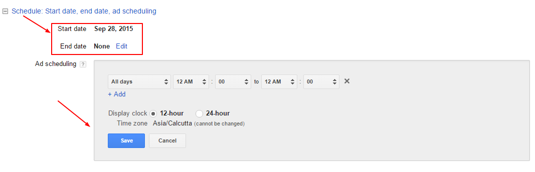 ad scheduling