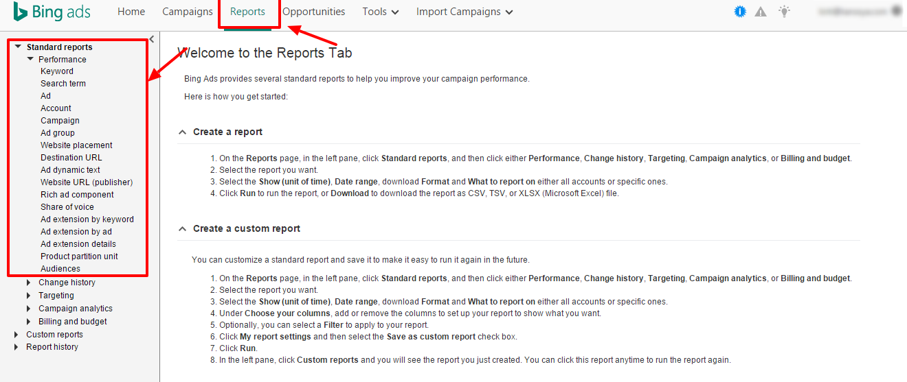 Performance Reports