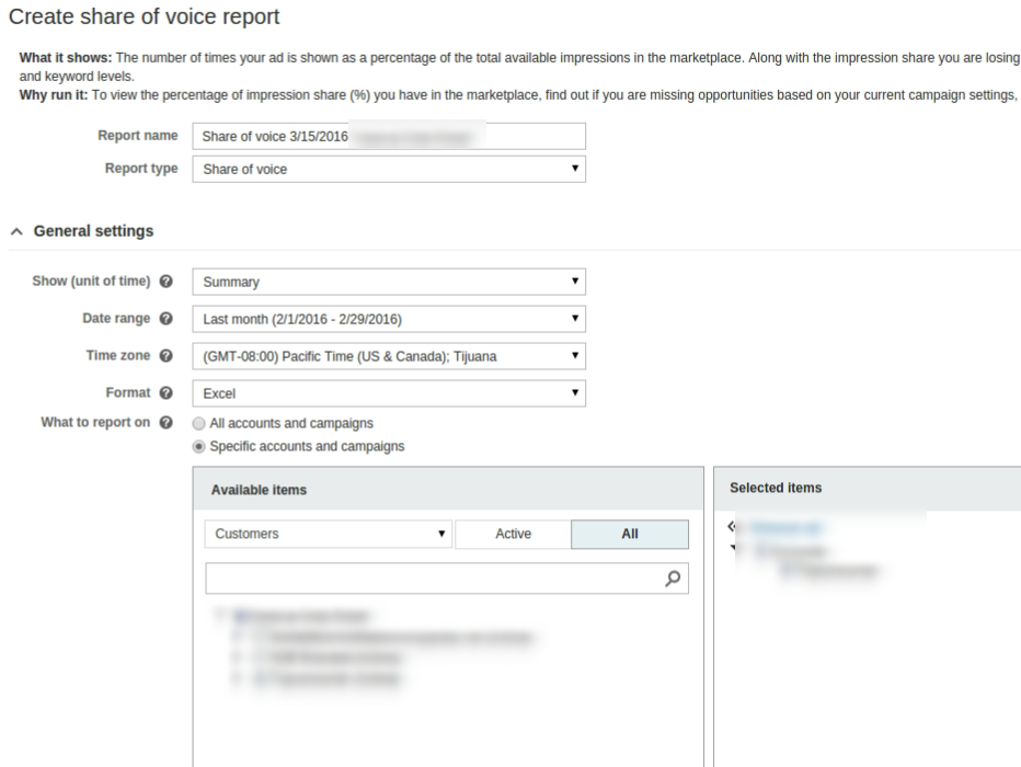 Create SOV Report