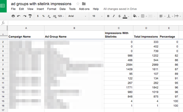 sitelink adwords script