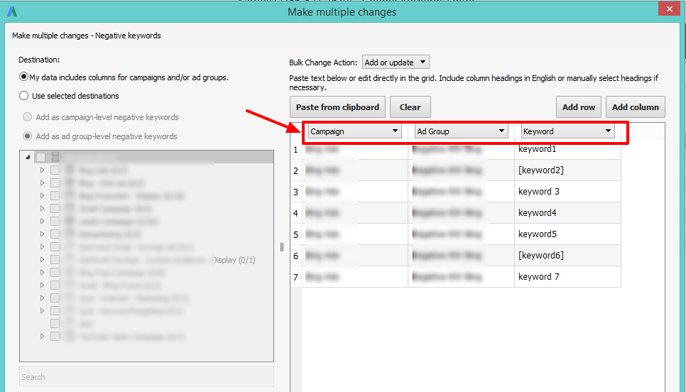 creating excel for adwords editor creating excel for adwords editor