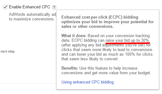 enhanced cpc default setting