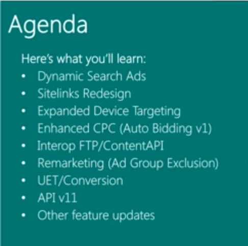 agenda bing ads api quarterly call