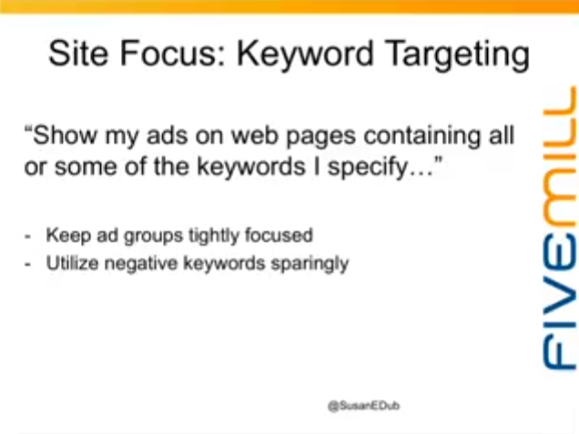 keyword targeting display