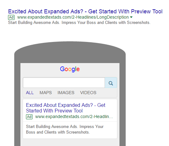 Expanded Text Ad Preview Tool