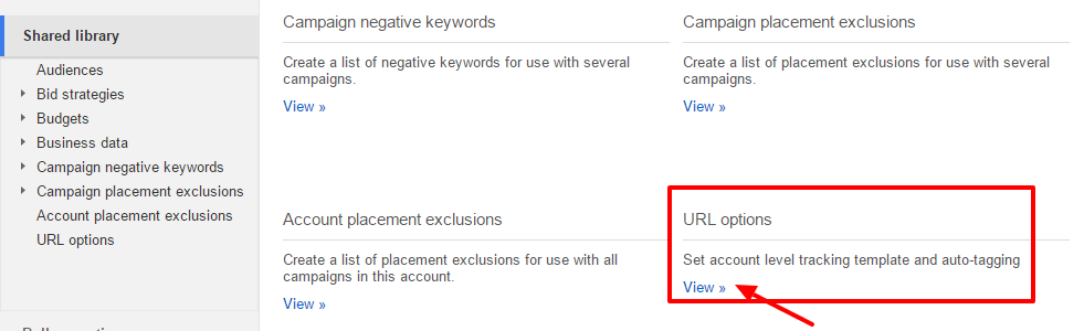 url options adwords