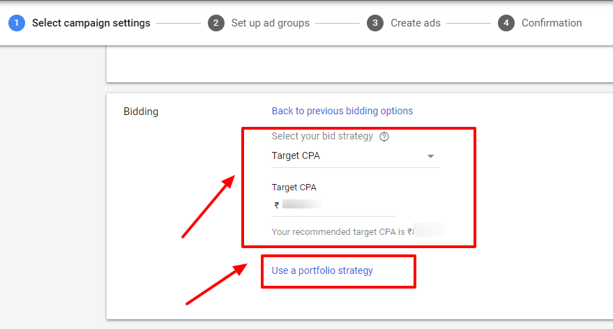 new campaign bidding strategy google ads