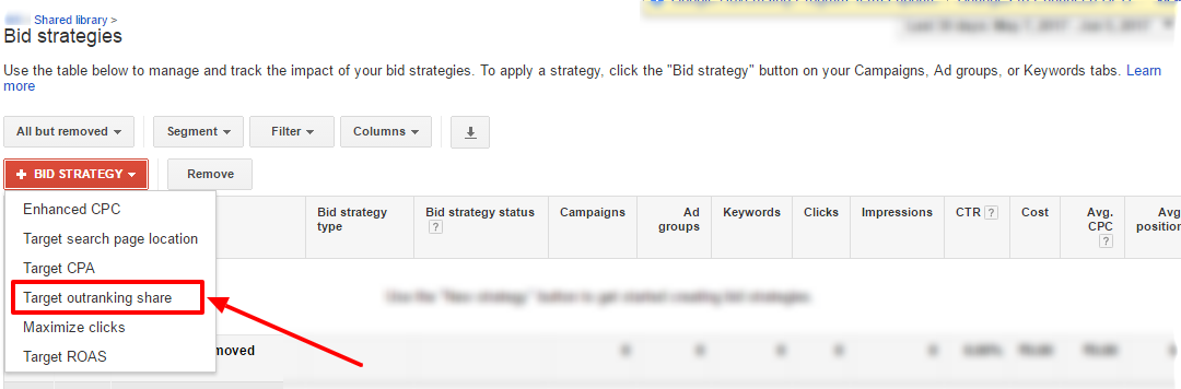 target outranking share shared library