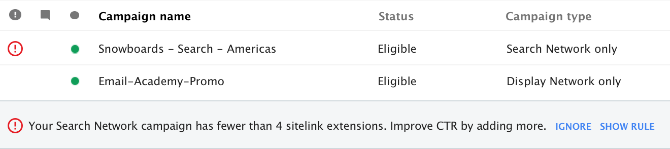 custom rules adwords editor