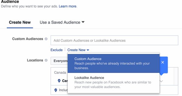 facebook custom audience