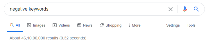 Search result popularity count for a keyword for a
