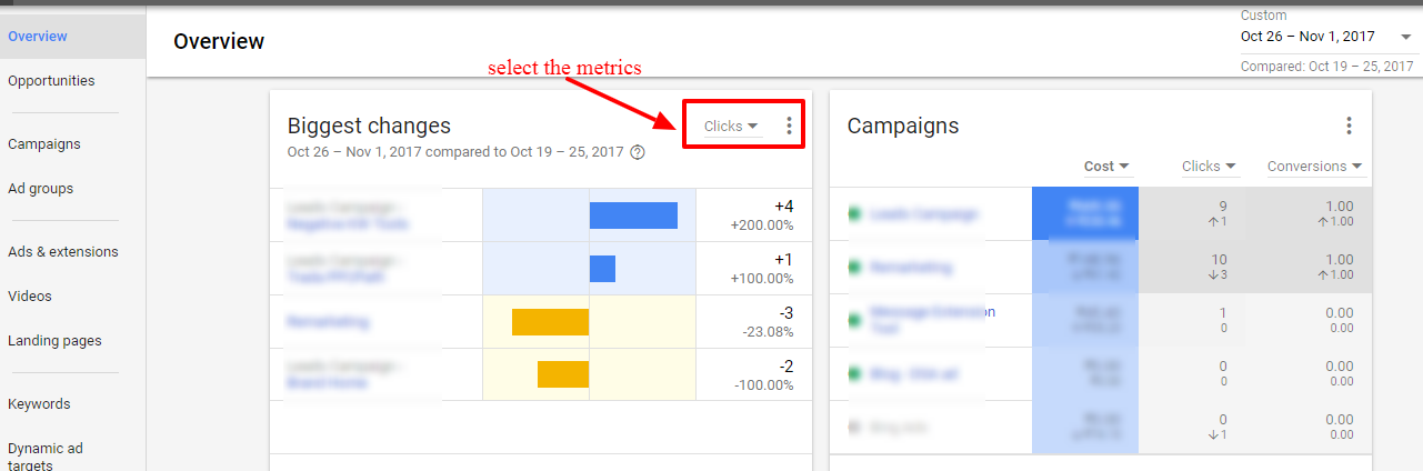 new interface overview tab