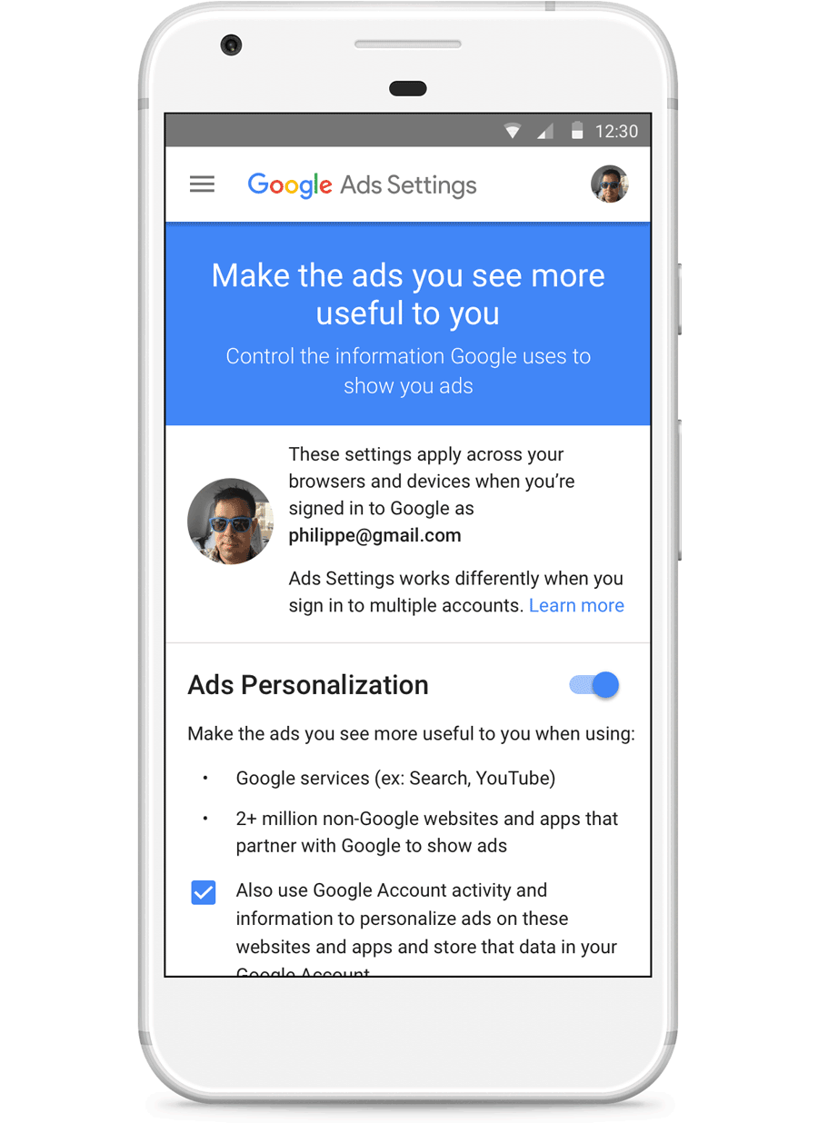 mute reminder ads - google