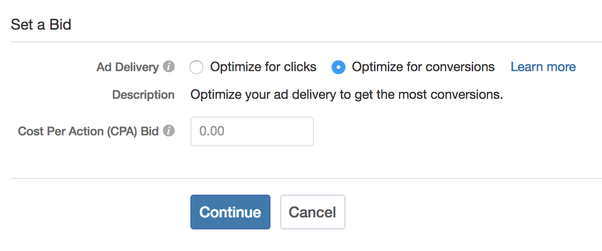 quora ads optimize for conversions