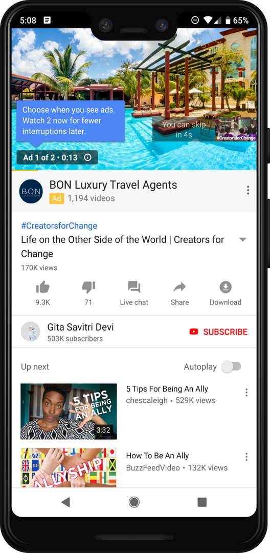 ad pod testing in youtube