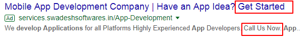 call to action ad copy test