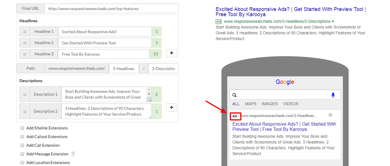 preview tool ad label changes