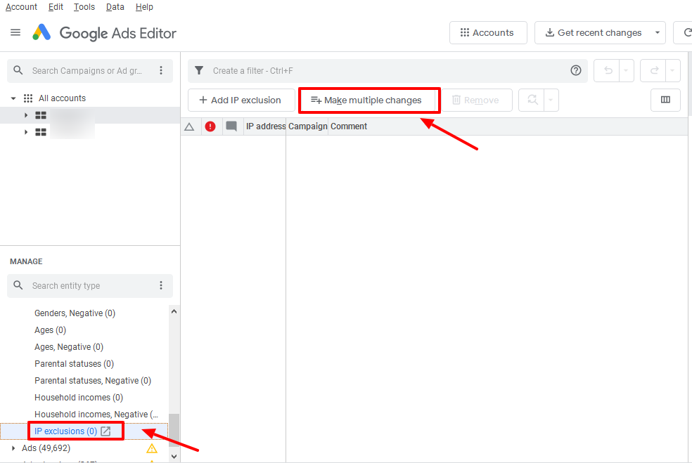 step 2 ip exclusions google ads