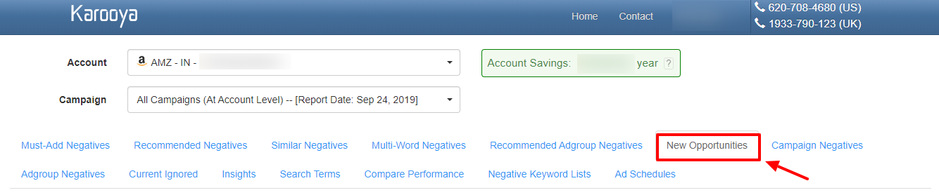 new opportunities tab karooya