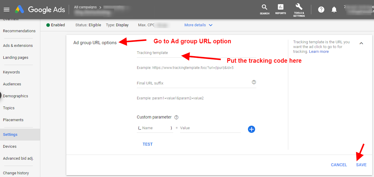 Google Tracking Template Parameters Master Template