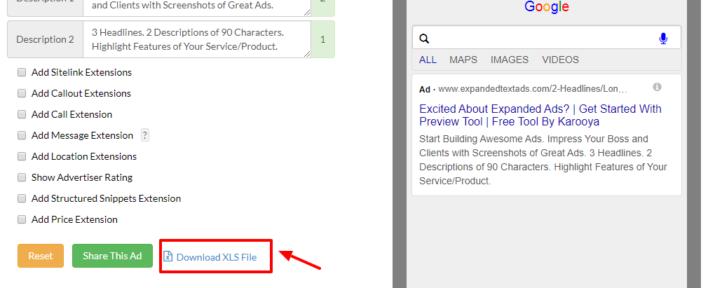 download the ad copy