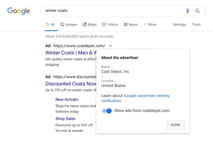 Advertiser Identity Verification Policy In Google Ads