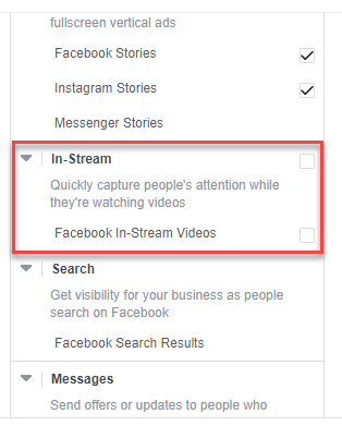 Facebook has expanded four tools, specific to the in-stream ad placements