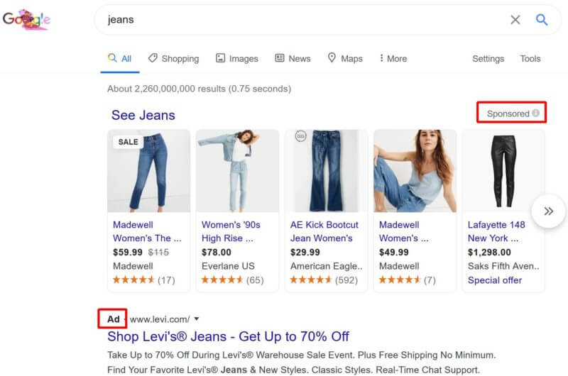 Changed ‘Ad’ labeling for Shopping ads on Desktop