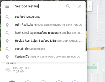 Google is testing local ads in maps auto suggest