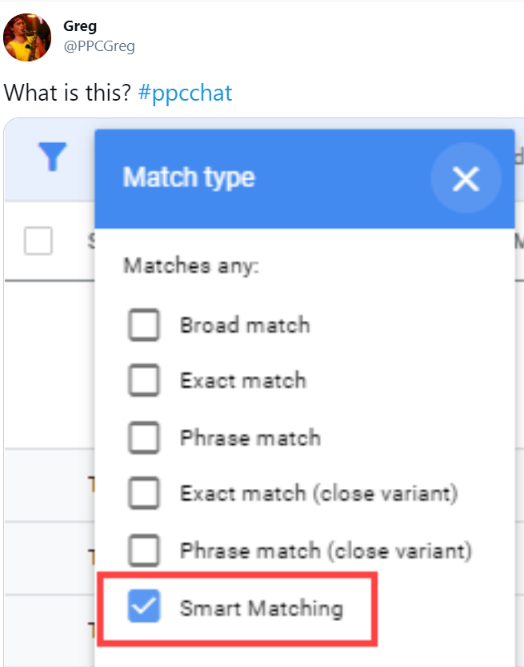 New Match Type in Google Ads