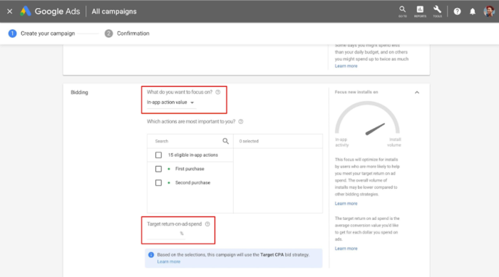 tROAS bidding strategy in google ads to optimize business towards revenue