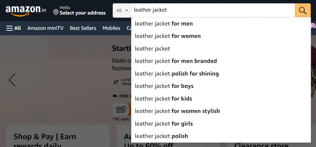 Using Amazon auto suggest to find irrelevant keywords