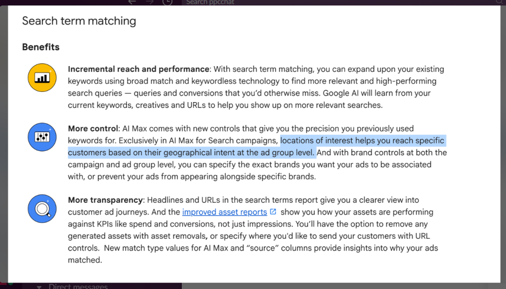 Search term matching