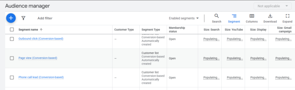 Audience manager Google
