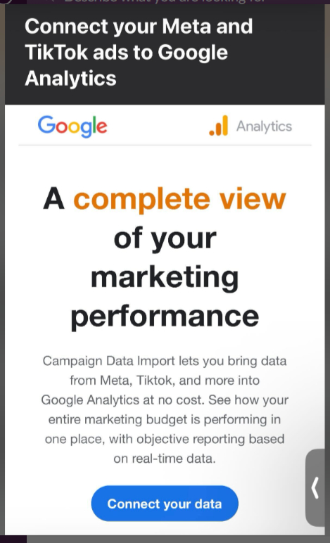 connect Meta and TikTok ads to google analytics